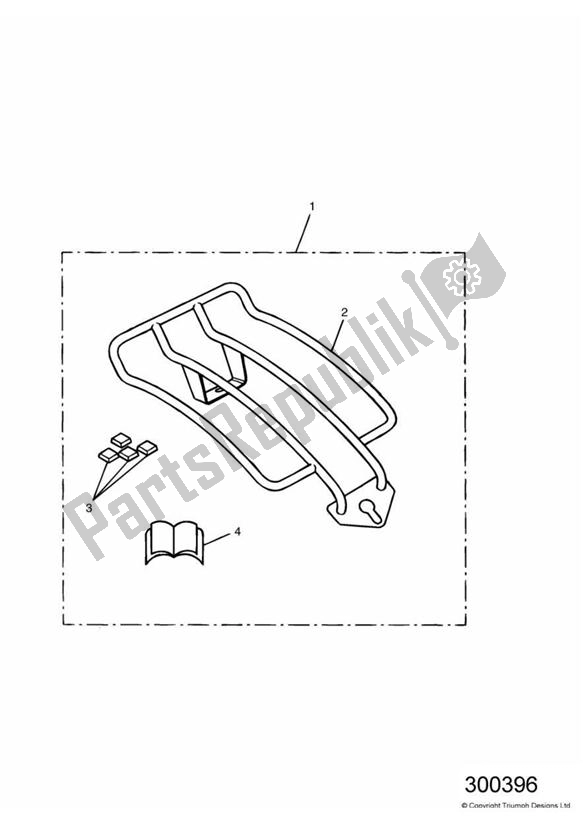 All parts for the Pillion Rack Kit of the Triumph America Carburettor 790 2002 - 2007